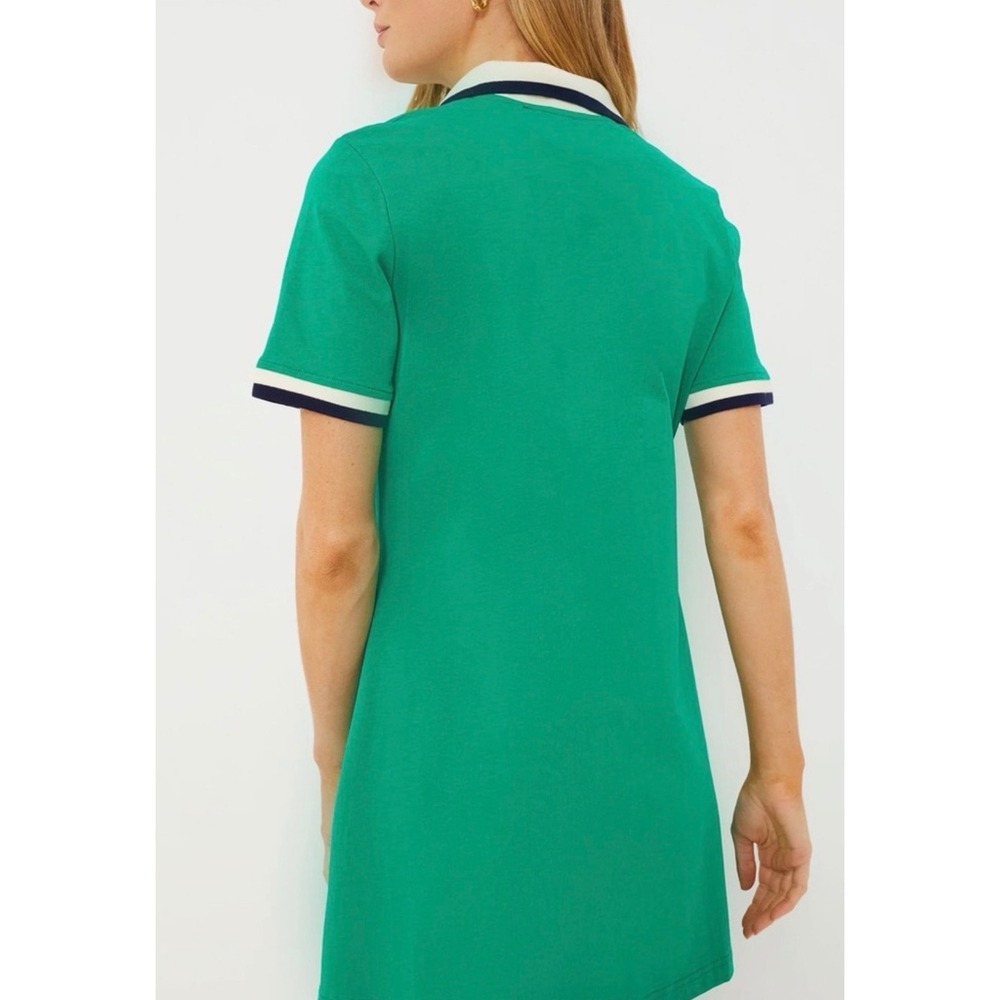 NWT Tuckernuck Sutton Dress Green Cotton Polo Mini Dress Pockets XS / S - Picture 3 of 7
